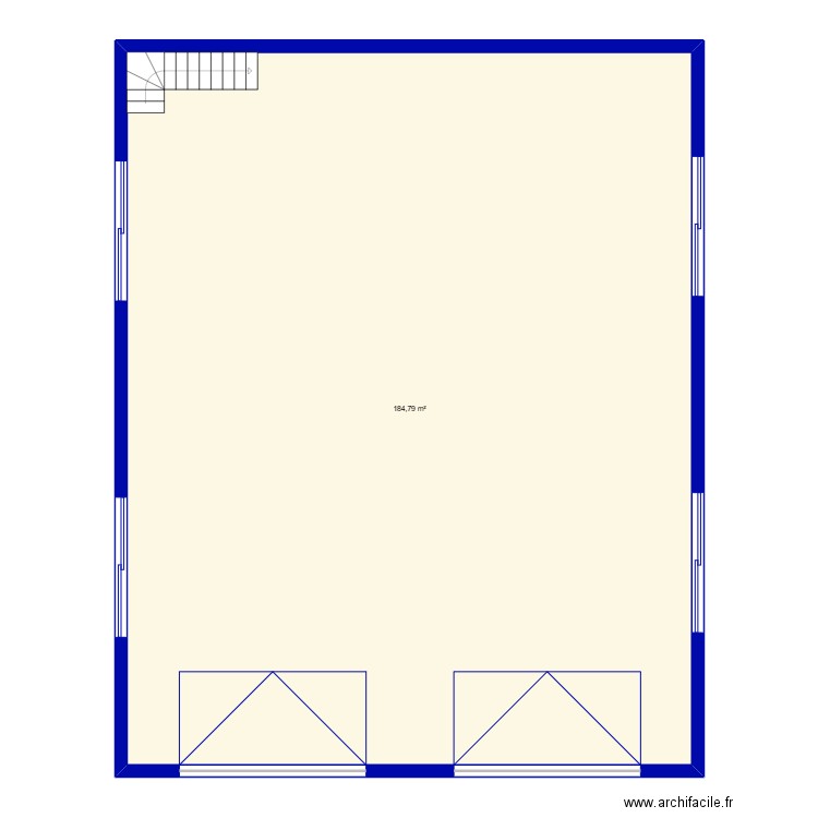 XIVERD. Plan de 1 pièce et 185 m2