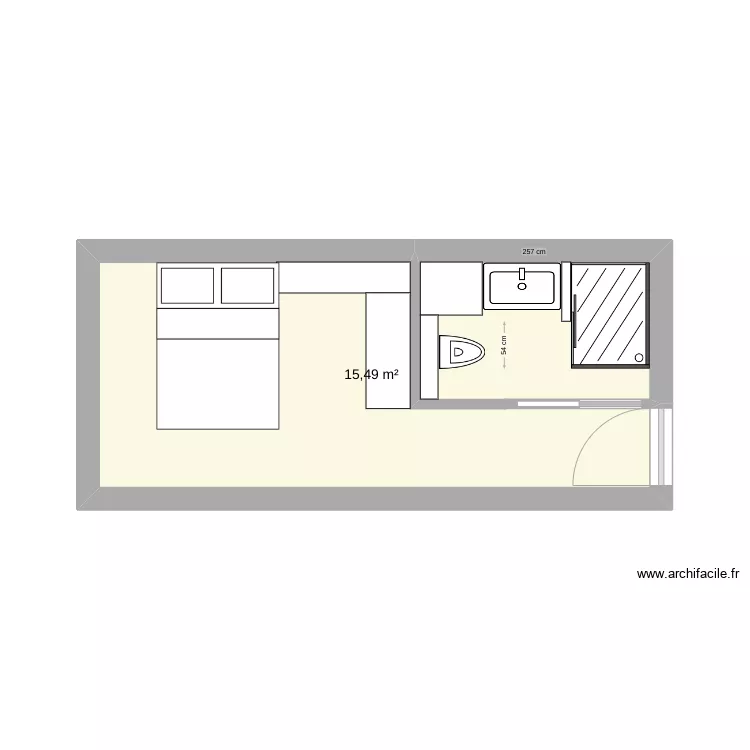 PLAN CHAMBRE TYPE BELLUNE V2. Plan de PLAN CHAMBRE TYPE BELLUNE V2. Plan de