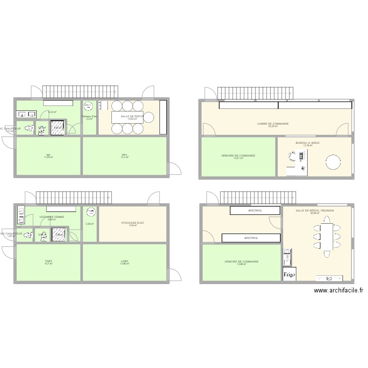 bureau smec. Plan de 21 pièces et 193 m2