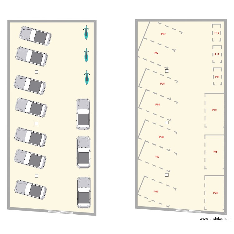 Parking Agde 34800 v1. Plan de 2 pièces et 451 m2