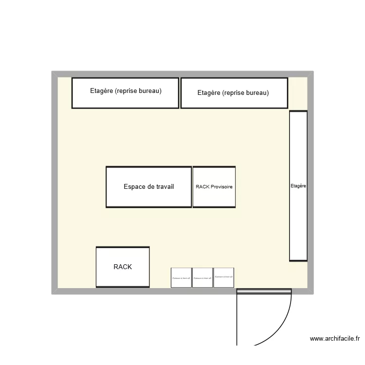 Salle serveur + Workspace. Plan de 1 et 18 m² Salle serveur + Workspace. Plan de 1 et 18 m²