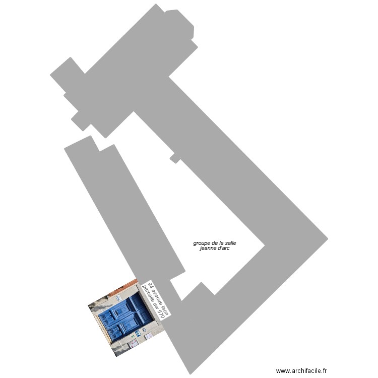 porte 94 av de laon. Plan de 7 pièces et 1418 m2