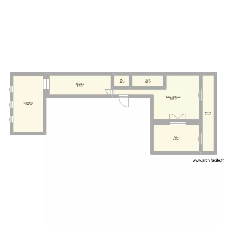 Issy les Mx. Plan de 7 et 56 m² Issy les Mx. Plan de 7 et 56 m²