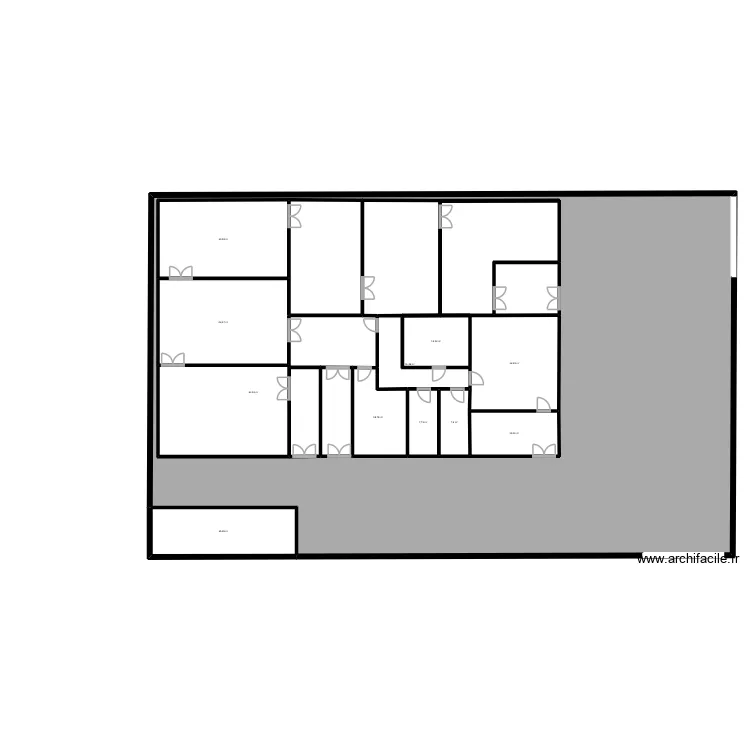 Plan PI. Plan de 18  et 1205 m²