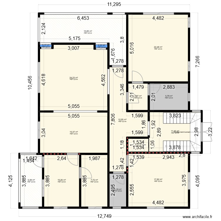 residence nzuekokore. Plan de 45 pièces et 432 m2