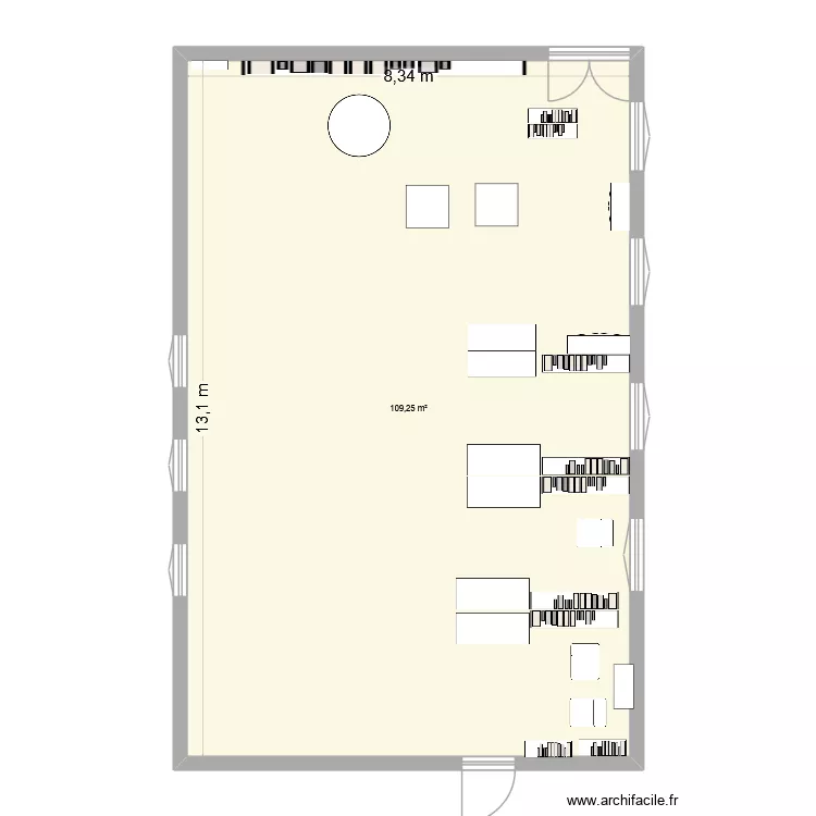 plan CDI. Plan de 1  et 109 m²