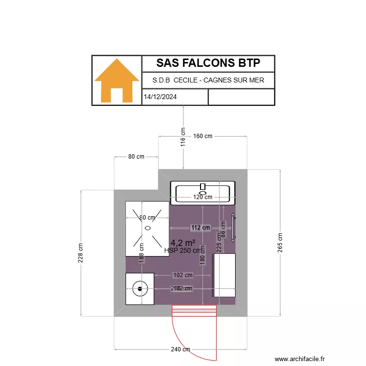 SDB CECILE. Plan de 