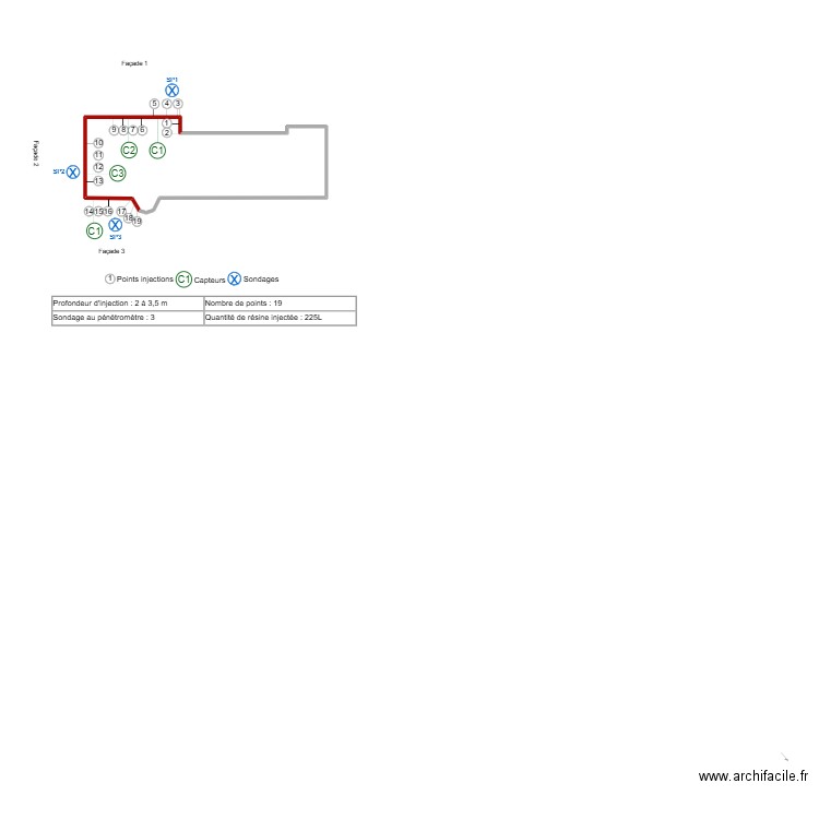 knapp. Plan de 1 pièce et 18 m2