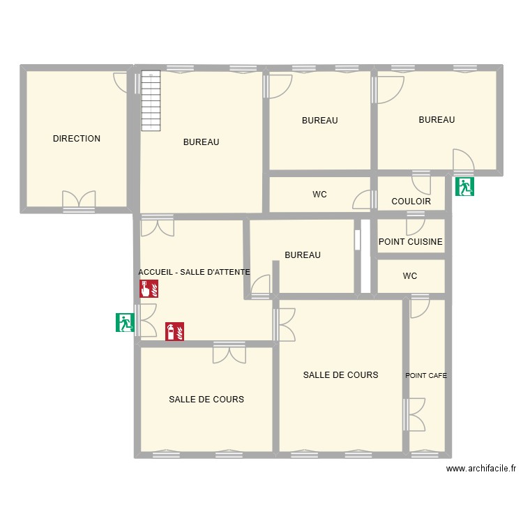 Plan Aralia. Plan de 14 pièces et 232 m2