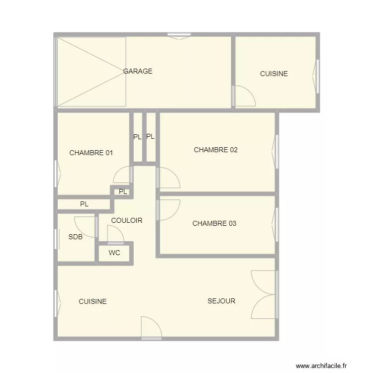MAISON 70M2 vauvert. Plan de 
