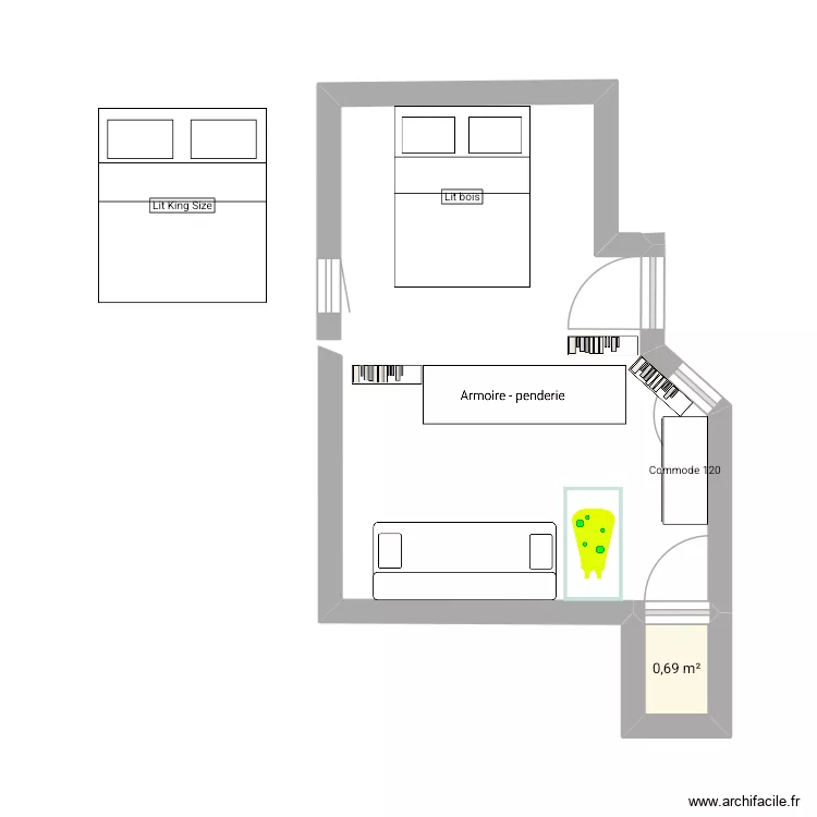 Duplex au 53 - porte fermée. Plan de 1 et 1 m² Duplex au 53 - porte fermée. Plan de 1 et 1 m²