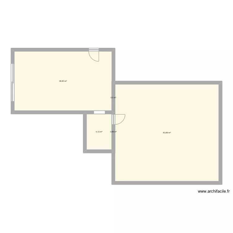 Projet. Plan de 5  et 107 m²