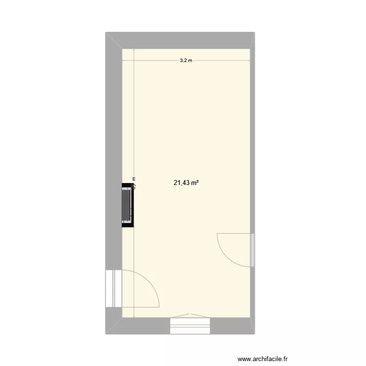 chambre rdc les bougets. Plan de 