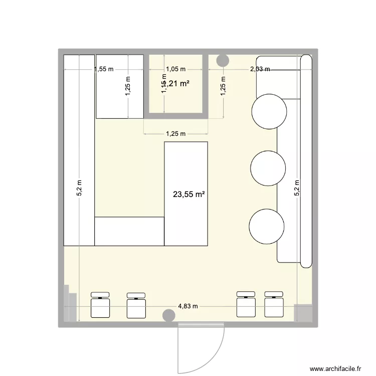 Chateaudun 3. Plan de 2 et 25 m² Chateaudun 3. Plan de 2 et 25 m²