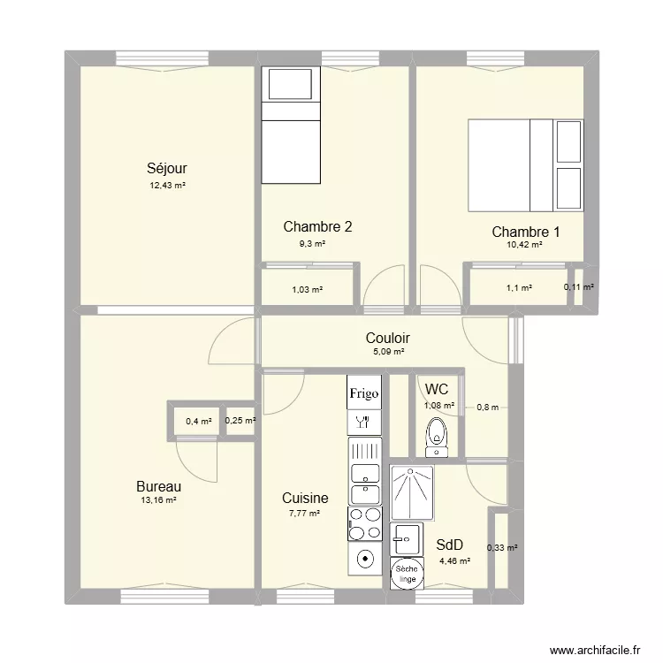 appartement Francois. Plan de 0 pièce et 0 m2 appartement Francois. Plan de 0 pièce et 0 m2