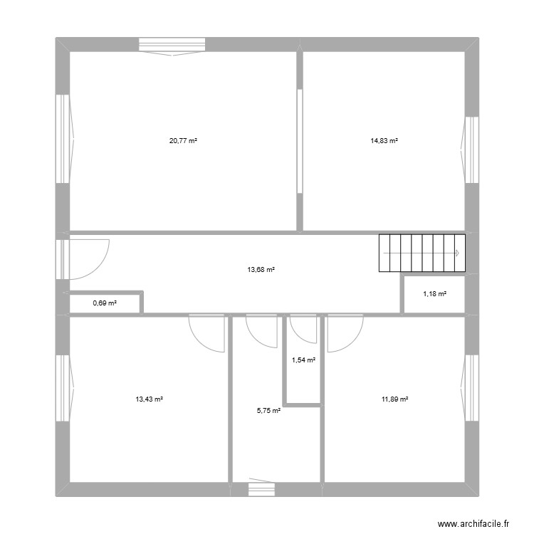 RDC RTE CLOHARS FOUESNANT. Plan de 9 pièces et 84 m2