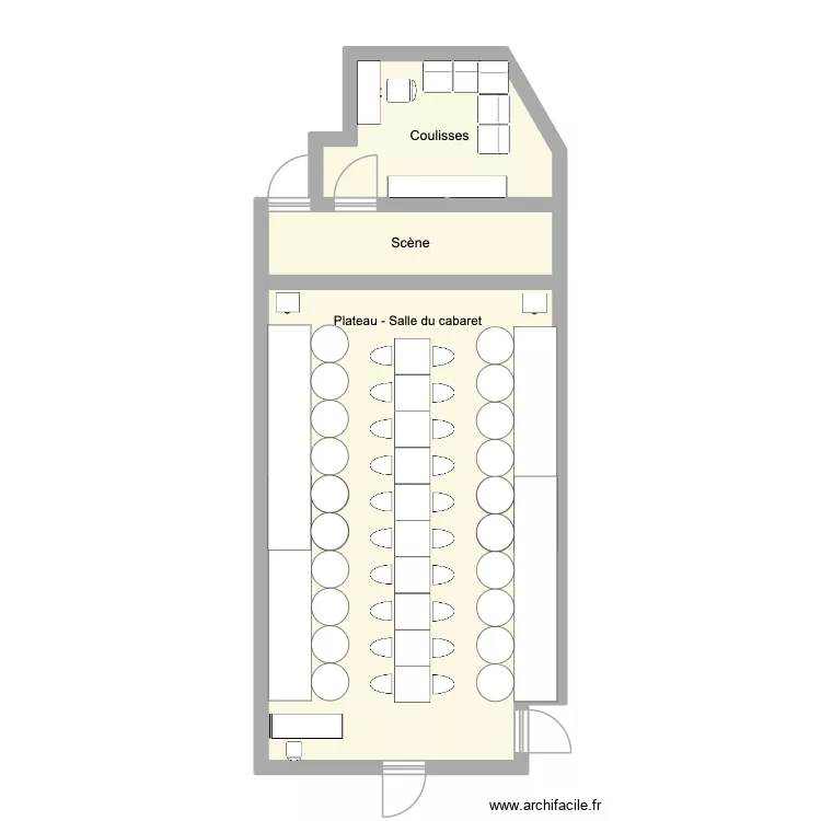 2XXXXXX. Plan de 3 pièces et 61 m²
