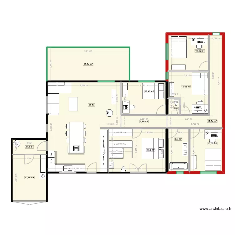 StCyprien Echelle Ext Bois22. Plan de 13 et 162 m² StCyprien Echelle Ext Bois22. Plan de 13 et 162 m²