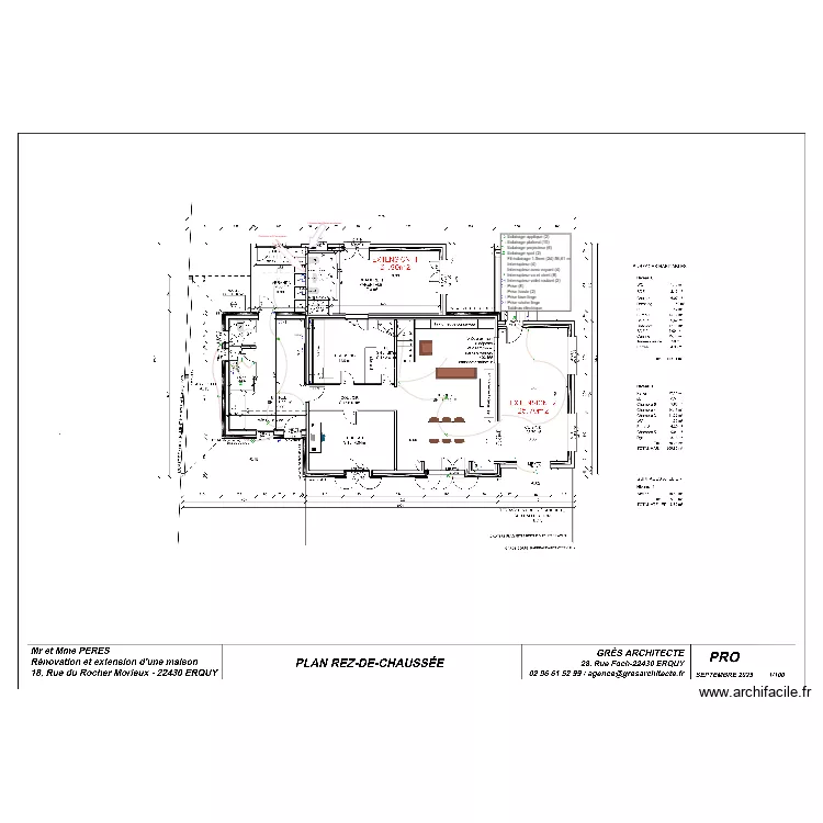 PERES ELEC RDC. Plan de 