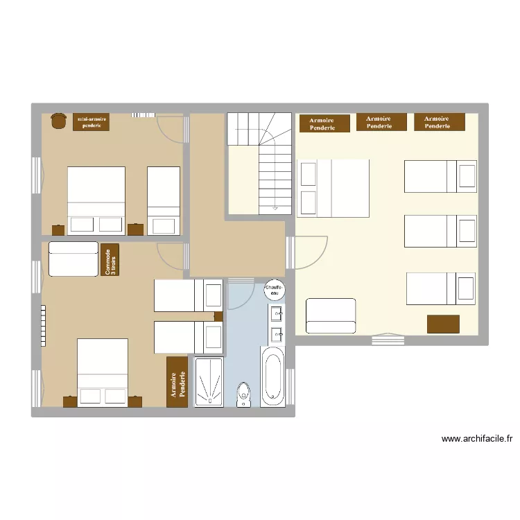 Am&eacute;nagement Etage LGDV sept 2024. Plan de 