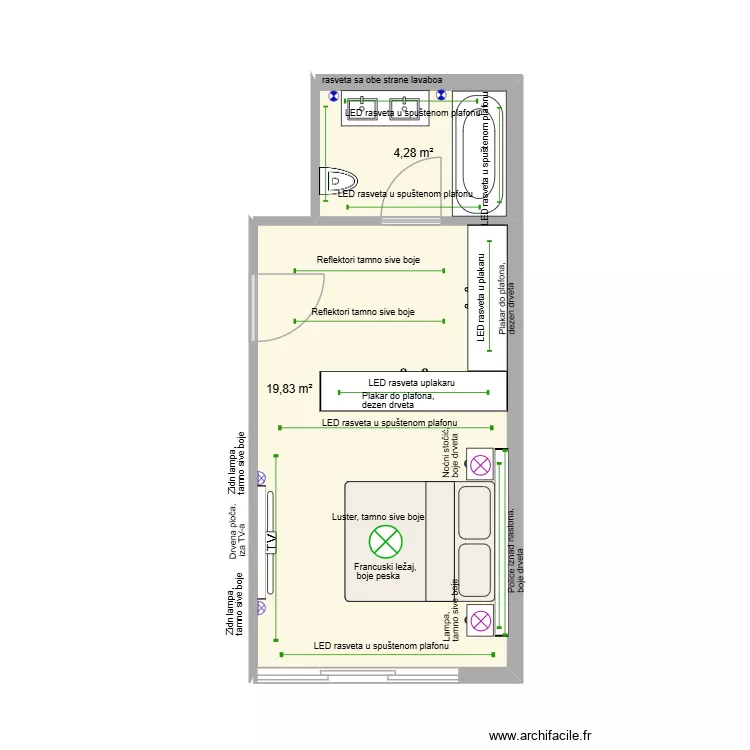 zadatak 4. Plan de 2  et 24 m²