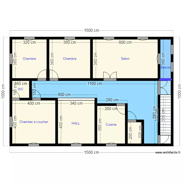 PLAN ETAGE 15X10. Plan de 