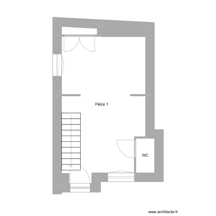 Lopes d&eacute;pendance RDC non meubl&eacute;. Plan de 