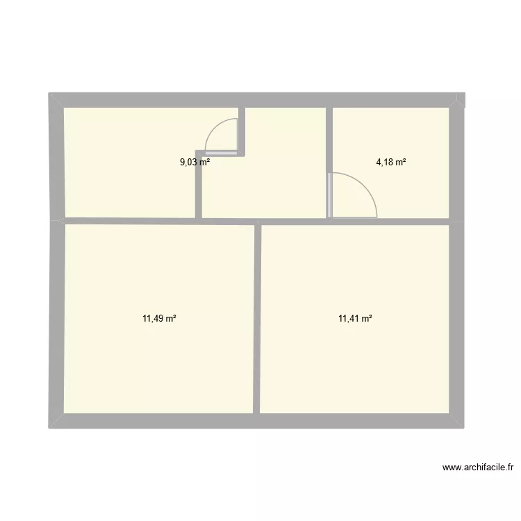 etage saint andr&eacute;. Plan de 4  et 36 m²