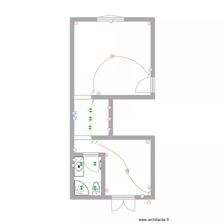 buro. Plan de 4  et 29 m²