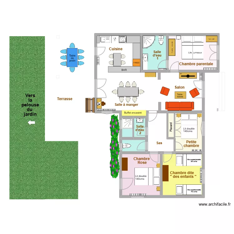 croix de vie plan janvier 2026. Plan de 9  et 97 m²