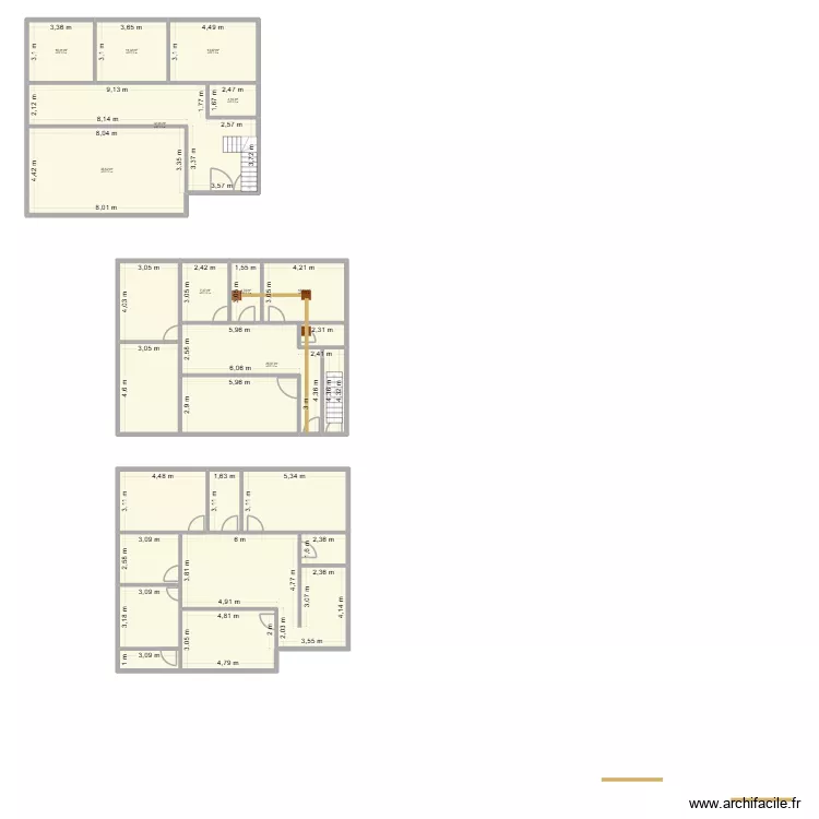 rc 22. Plan de 23  et 314 m²