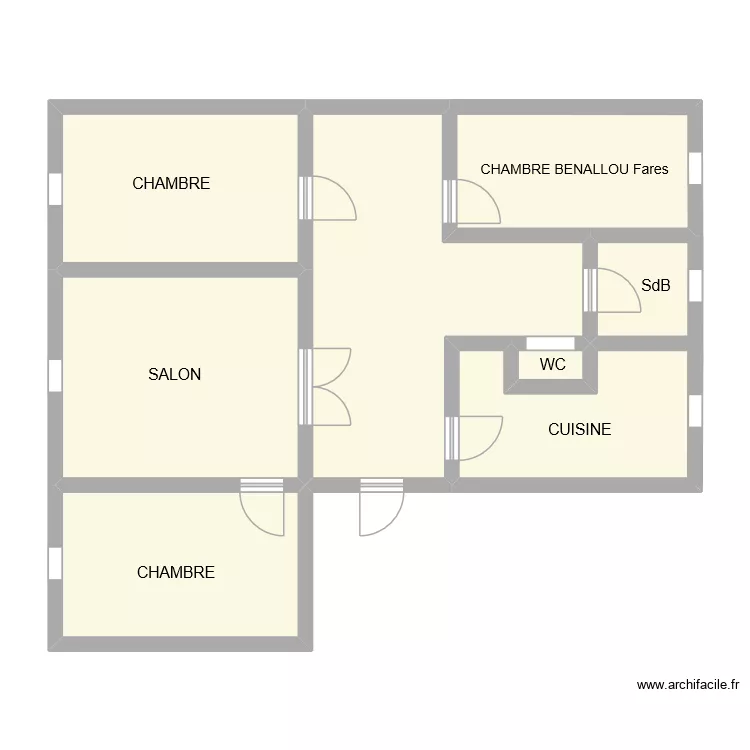 appart2. Plan de 8  et 79 m²