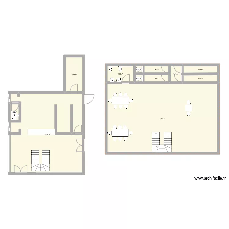 Unit&eacute; commercial. Plan de 12  et 175 m²