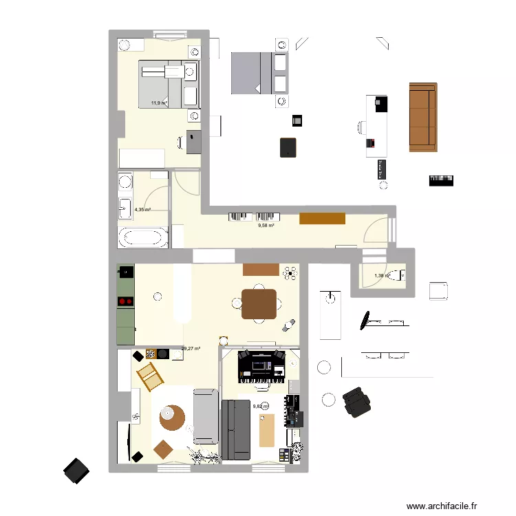 Half Appart 3. Plan de 