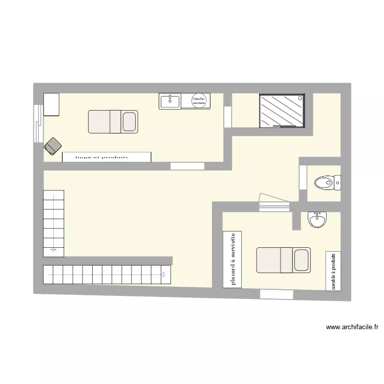 1er &eacute;tage. Plan de 5 Pièces et 35 m²