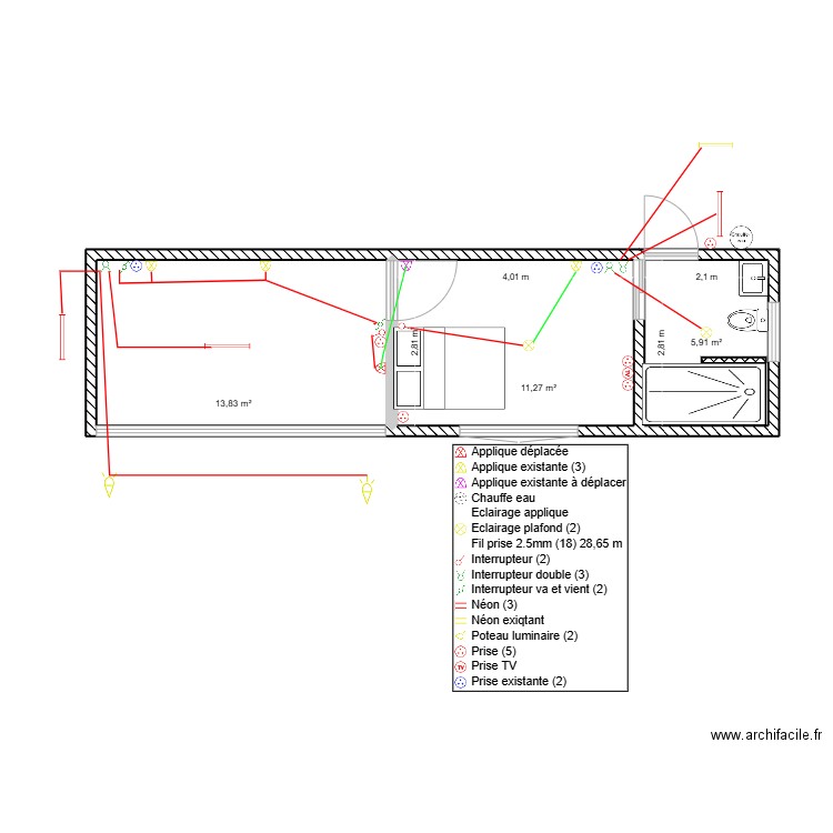MOE VAIRAO 2. Plan de 3 pièces et 31 m2