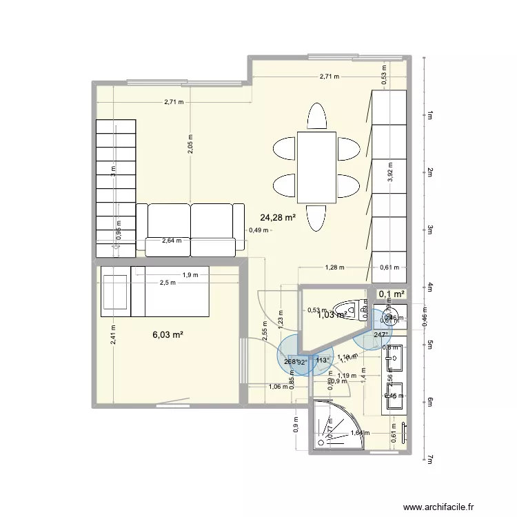 Salle de bain 2. Plan de 4 et 31 m² Salle de bain 2. Plan de 4 et 31 m²