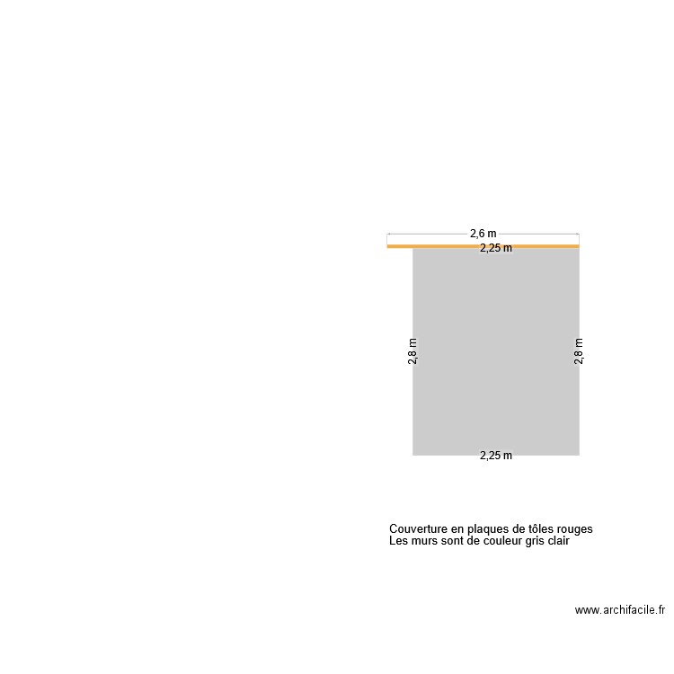 DP 4 - Plan de côté abri de jardin parking (face ouest). Plan de 0 pièce et 0 m2