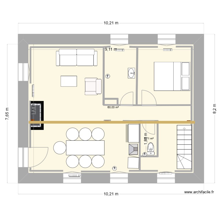 Maison Pleudihen 1er étage - original JYC. Plan de 0 pièce et 0 m2 Maison Pleudihen 1er étage - original JYC. Plan de 0 pièce et 0 m2