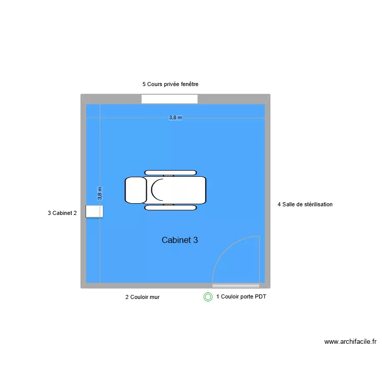 61201 Cabinet 3. Plan de 