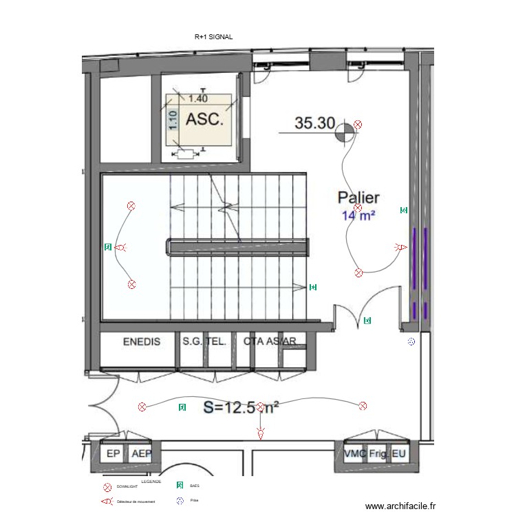 R+1 SIGNAL. Plan de 0 pièce et 0 m2