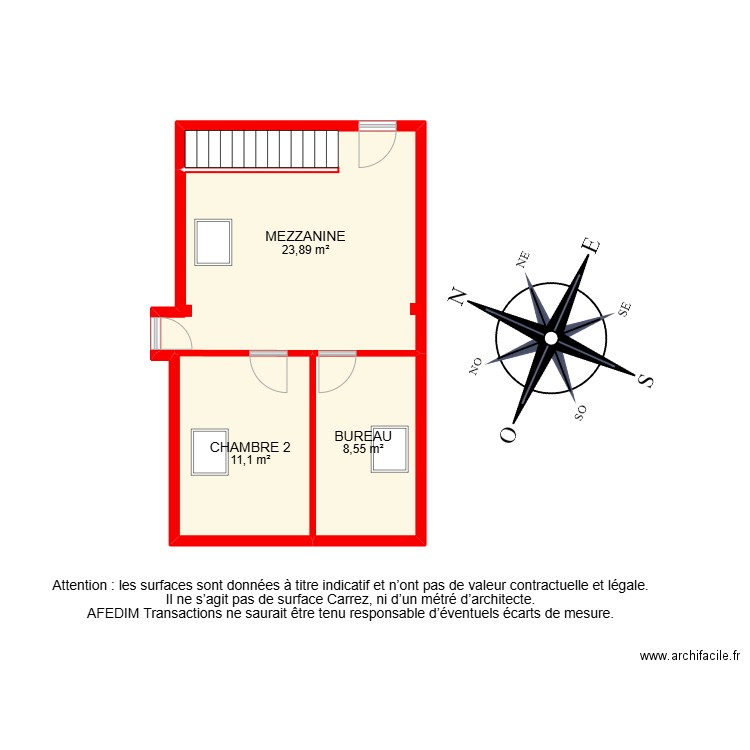 BI 25812 . Plan de 18 pièces et 149 m2