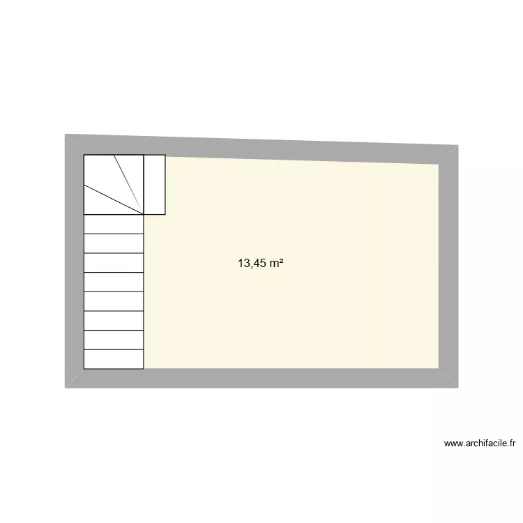 18 VERLAINE CAVE. Plan de 1 Pièce et 13 m²