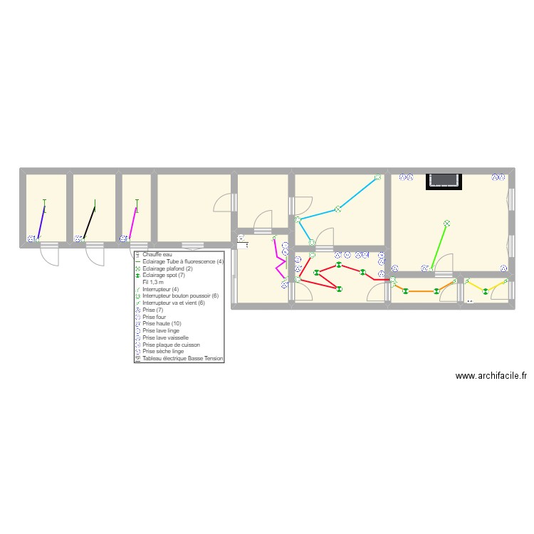 GOUBERT ROCHEFORT ELECT. Plan de 11 pièces et 89 m2