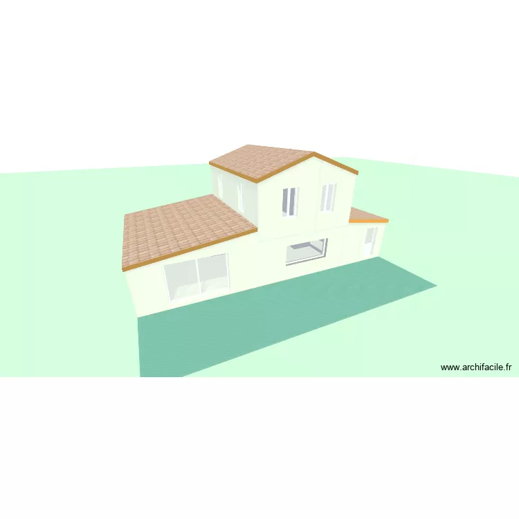 Plan maison avec agrandissement definitif. Plan de 