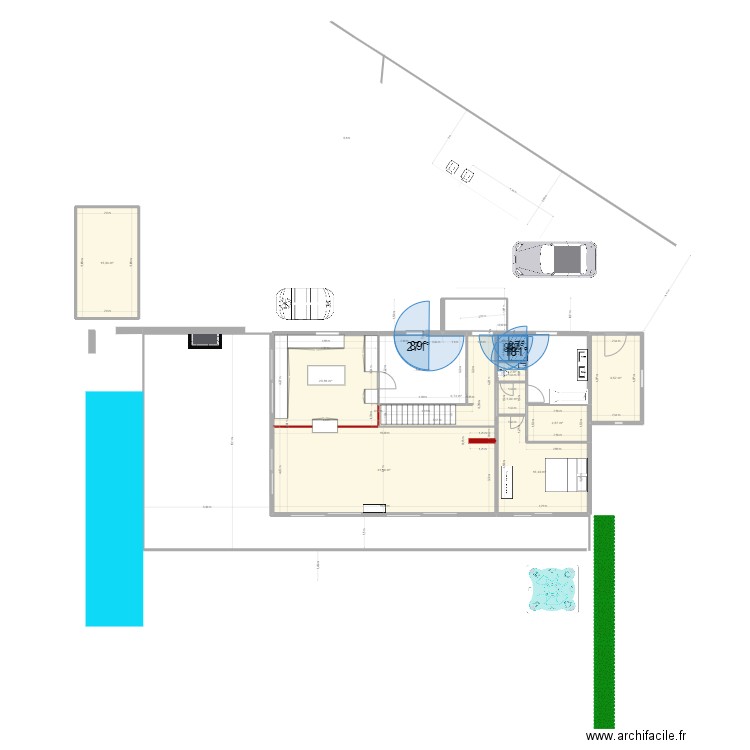 ebauche guipavas 3. Plan de 11 pièces et 135 m2