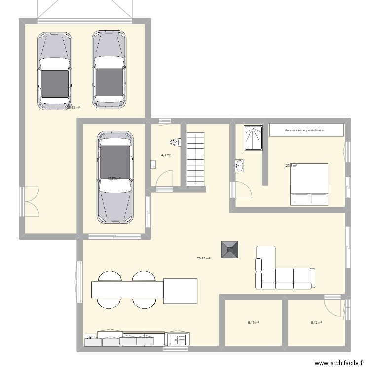 MAISON FELDKIRCH. Plan de 7 pièces et 163 m2
