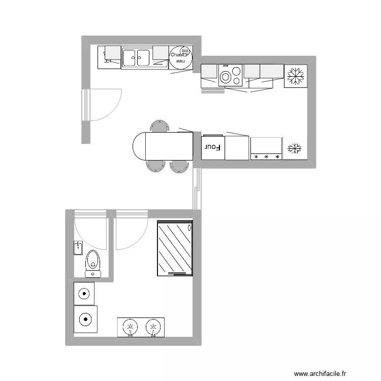 cuisine sans modif porte. Plan de cuisine sans modif porte. Plan de