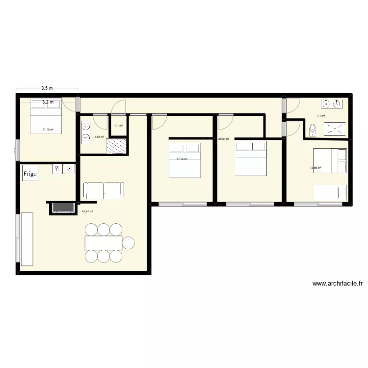 venday projet. Plan de 