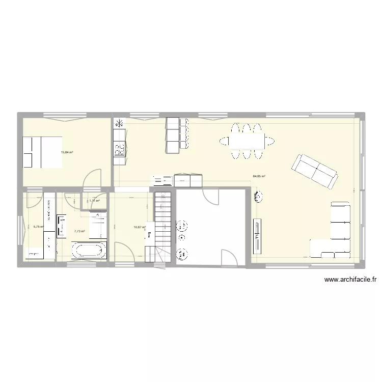Projet RDC Ampere V4. Plan de 6 pièces et 106 m² Projet RDC Ampere V4. Plan de 6 pièces et 106 m²